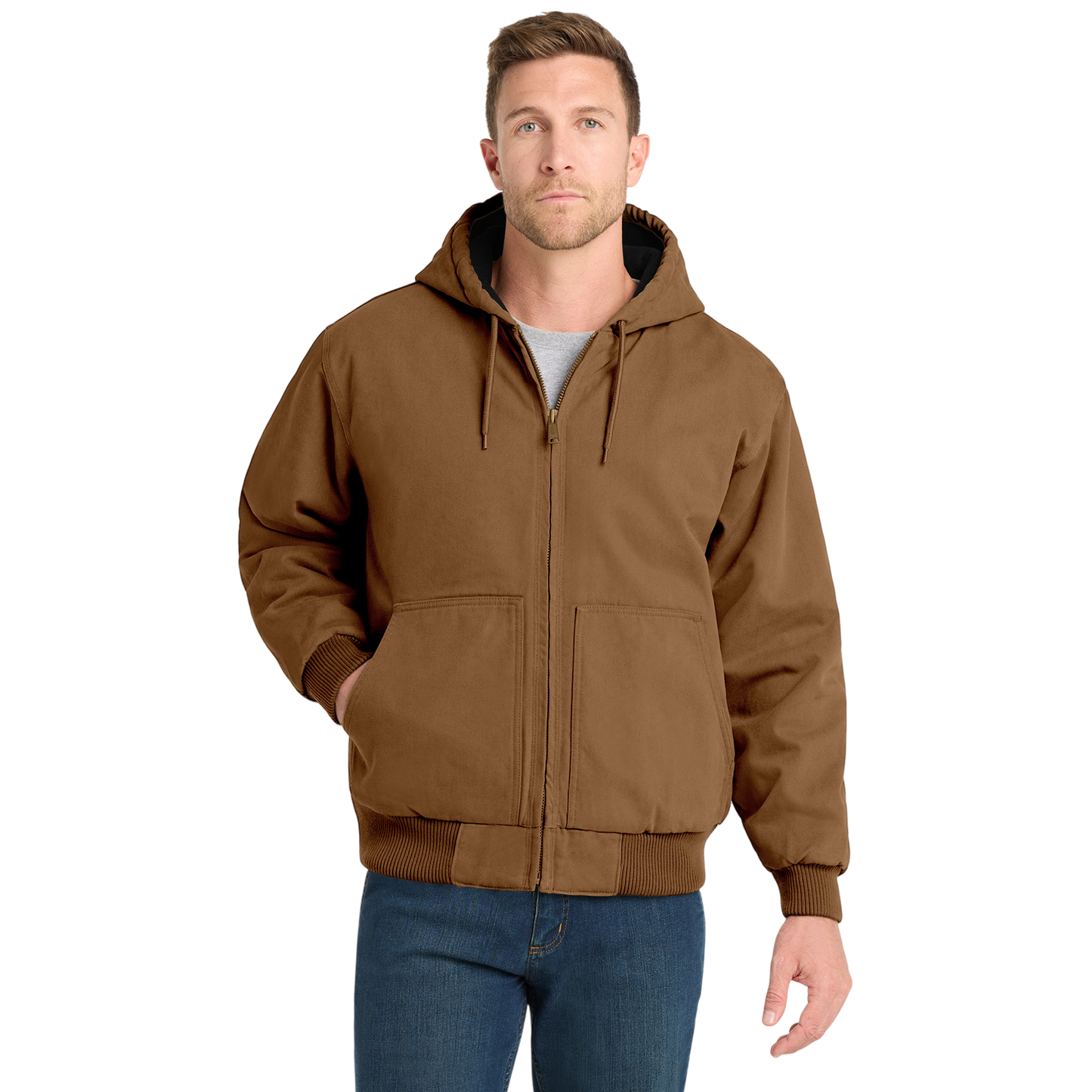 Duck Cloth Hooded Work Jacket
